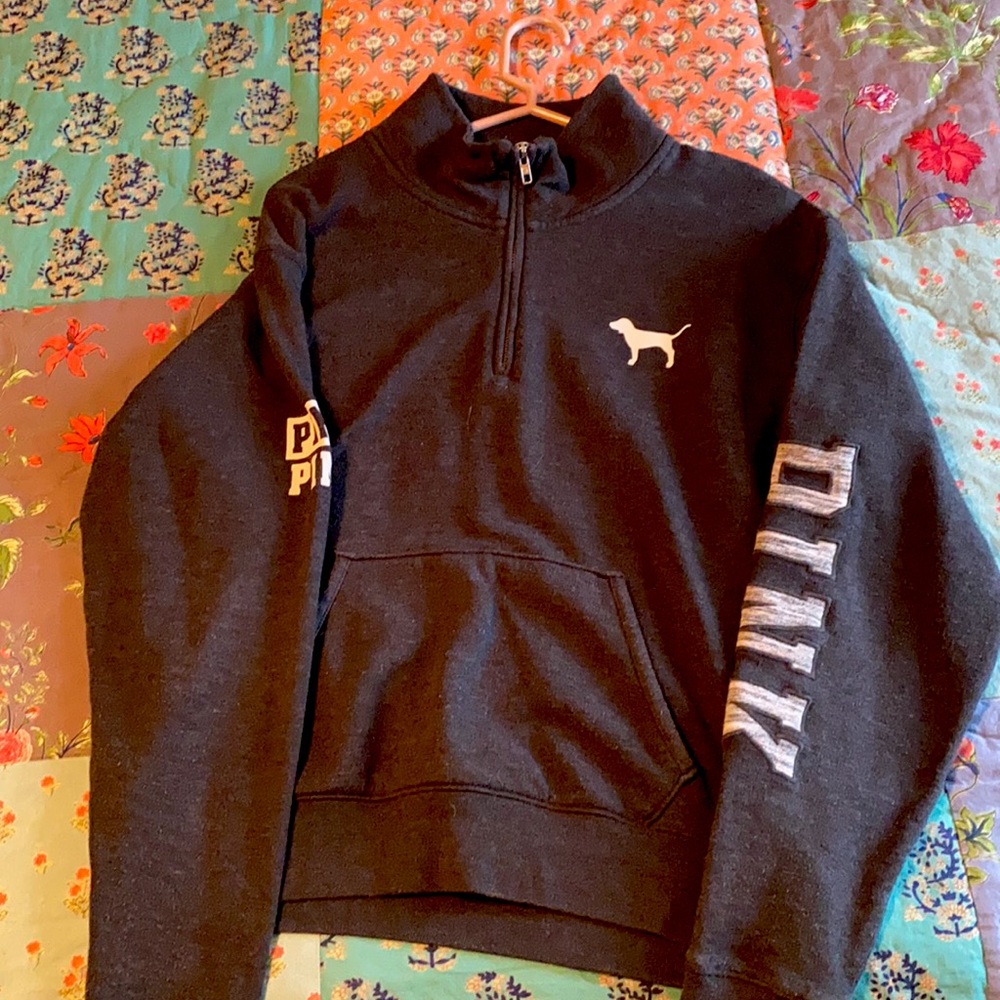 VS PINK 3/4 zip sweatshirt